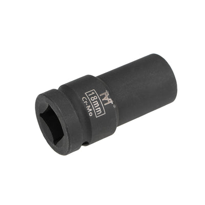 Harfington Uxcell Drive by Deep Impact Socket, 6-Point, Cr-Mo Alloy Steel, Metric