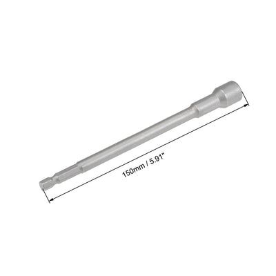 Harfington Uxcell 1/4" Quick-Change Hex Shank 10mm Magnetic Nut Socket Driver Wrench, 150mm Length