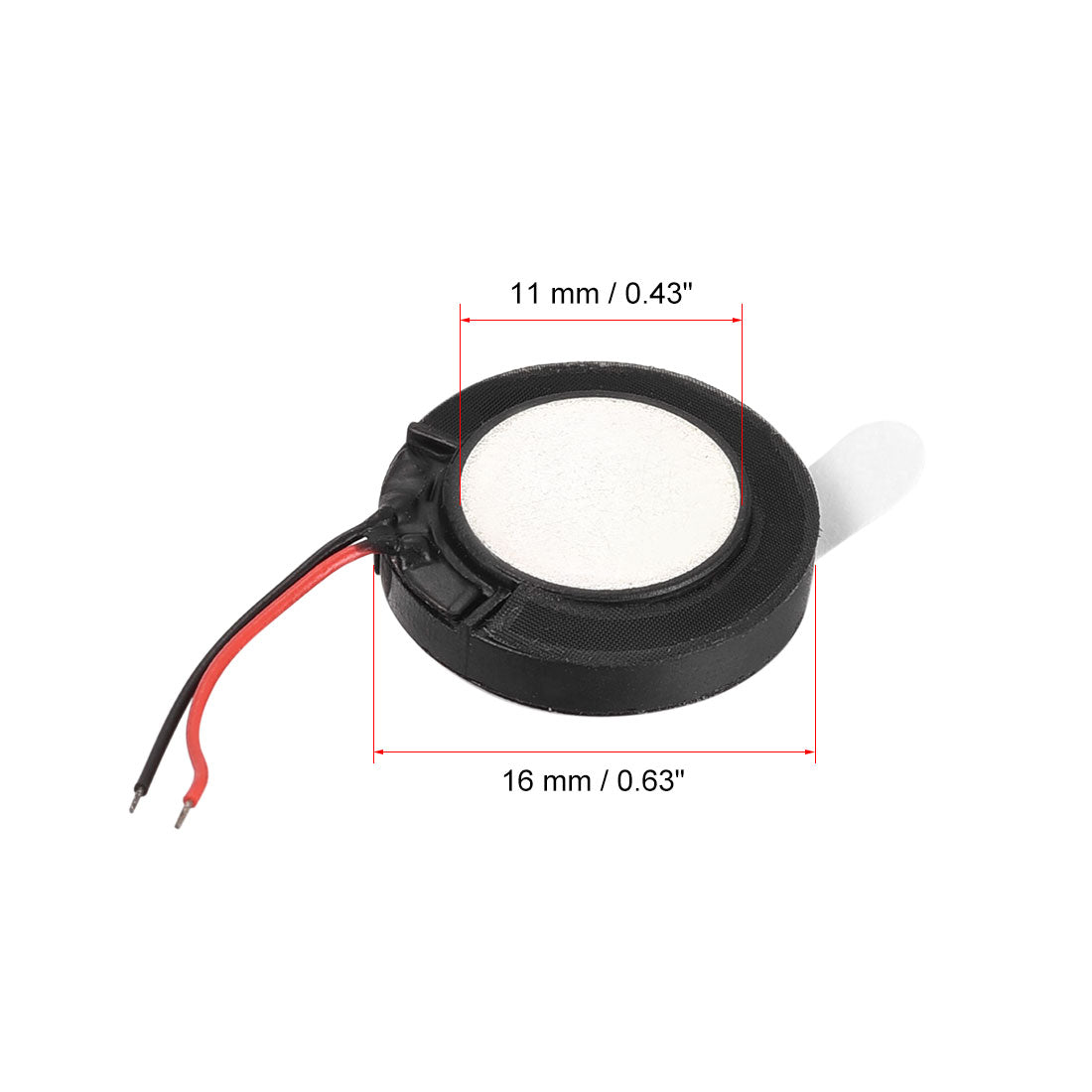 uxcell Uxcell 4 Stück 1W 8 Ohm 16mm Durchm. Audio Lautsprecher mit Kabel für elektronische Projekte