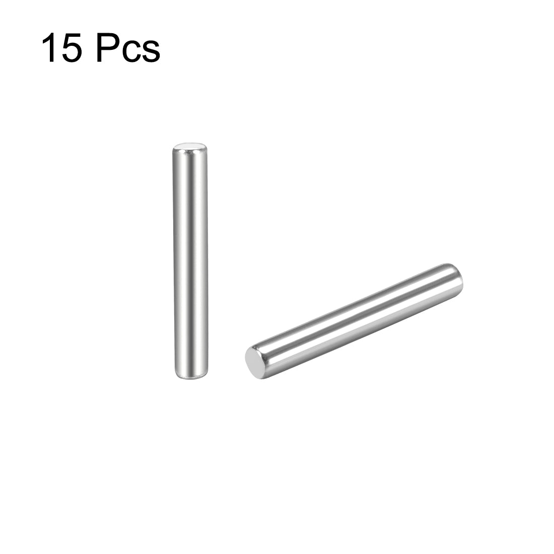 uxcell Uxcell 15Pcs Dowel Pin 304 Stainless Steel Cylindrical Shelf Support Pin Fasten Elements Silver Tone