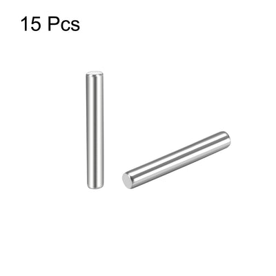 Harfington Uxcell 15Pcs Dowel Pin 304 Stainless Steel Cylindrical Shelf Support Pin Fasten Elements Silver Tone