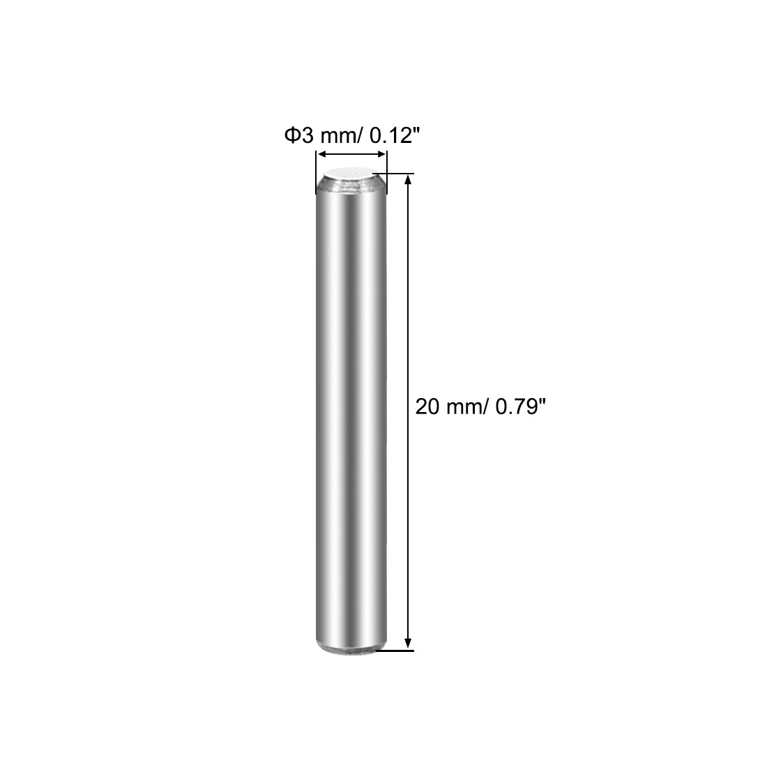 uxcell Uxcell 100Pcs  Dowel Pin 304 Stainless Steel Cylindrical Shelf Support Pin