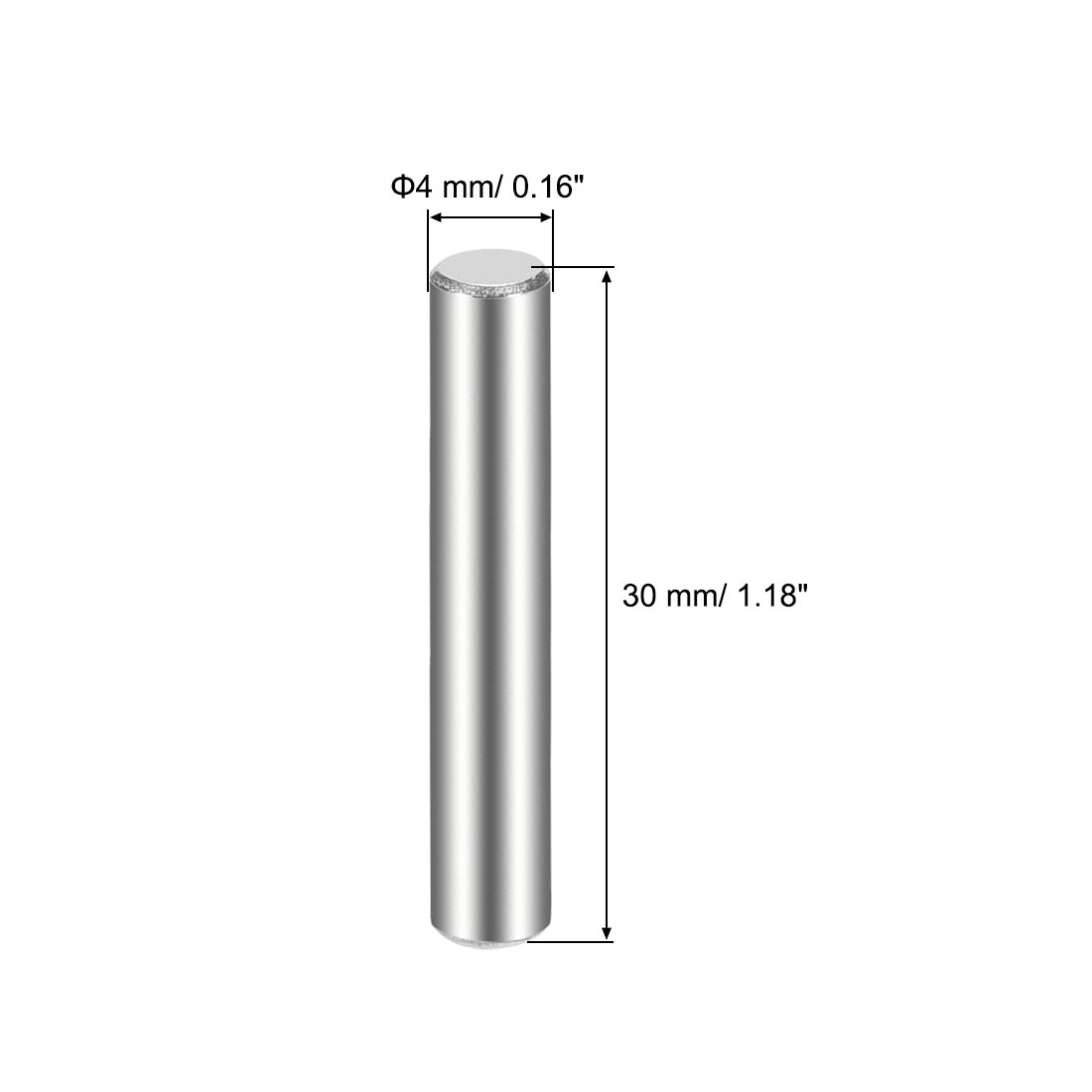 uxcell Uxcell 10Pcs 4mm x 30mm Dowel Pin 304 Stainless Steel Cylindrical Shelf Support Pin