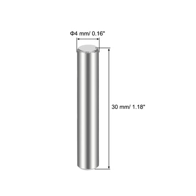 Harfington Uxcell 10Pcs 4mm x 30mm Dowel Pin 304 Stainless Steel Cylindrical Shelf Support Pin