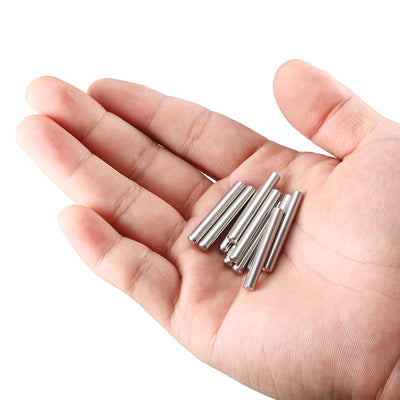 Harfington Uxcell 10Pcs 4mm x 30mm Dowel Pin 304 Stainless Steel Cylindrical Shelf Support Pin