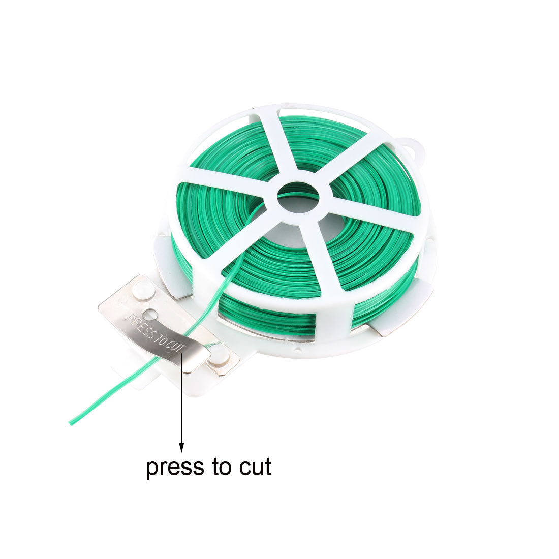 uxcell Uxcell Garden Twine Twist Tie 50m 164ft with Cutter for Branches Green 2pcs