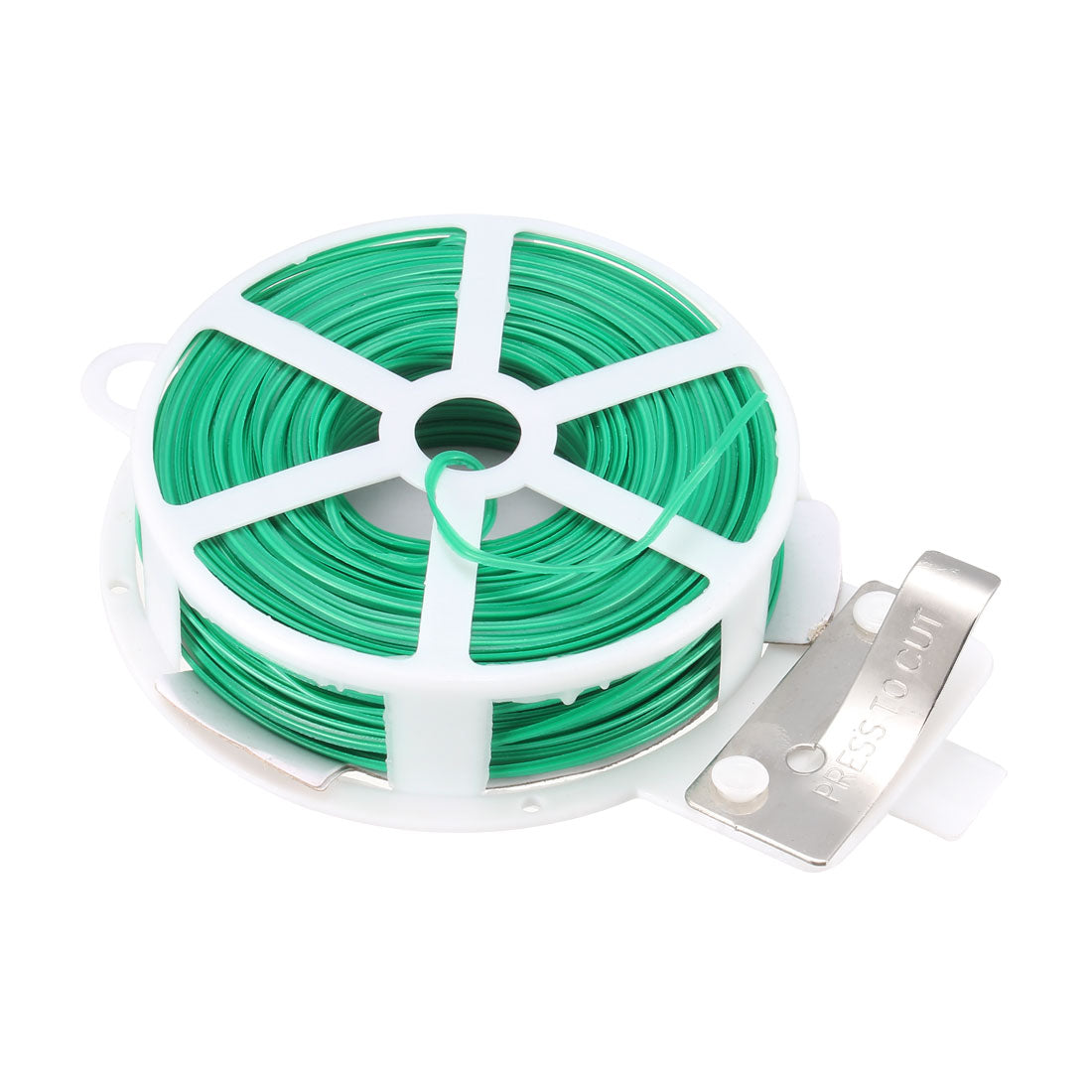 uxcell Uxcell Garden Twine Twist Tie 50m 164ft with Cutter for Branches Green 2pcs