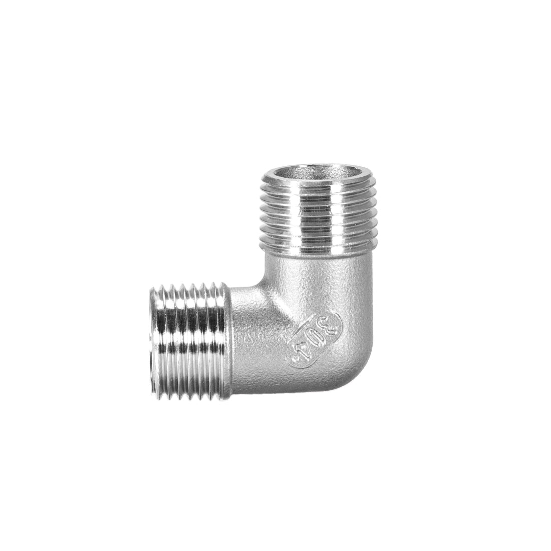 uxcell Uxcell 304 rostfreier Stahl Gussrohrverbinder Winkel 90 Grad 1/2 BSPT Stecker X 1/2 BSPT Stecker