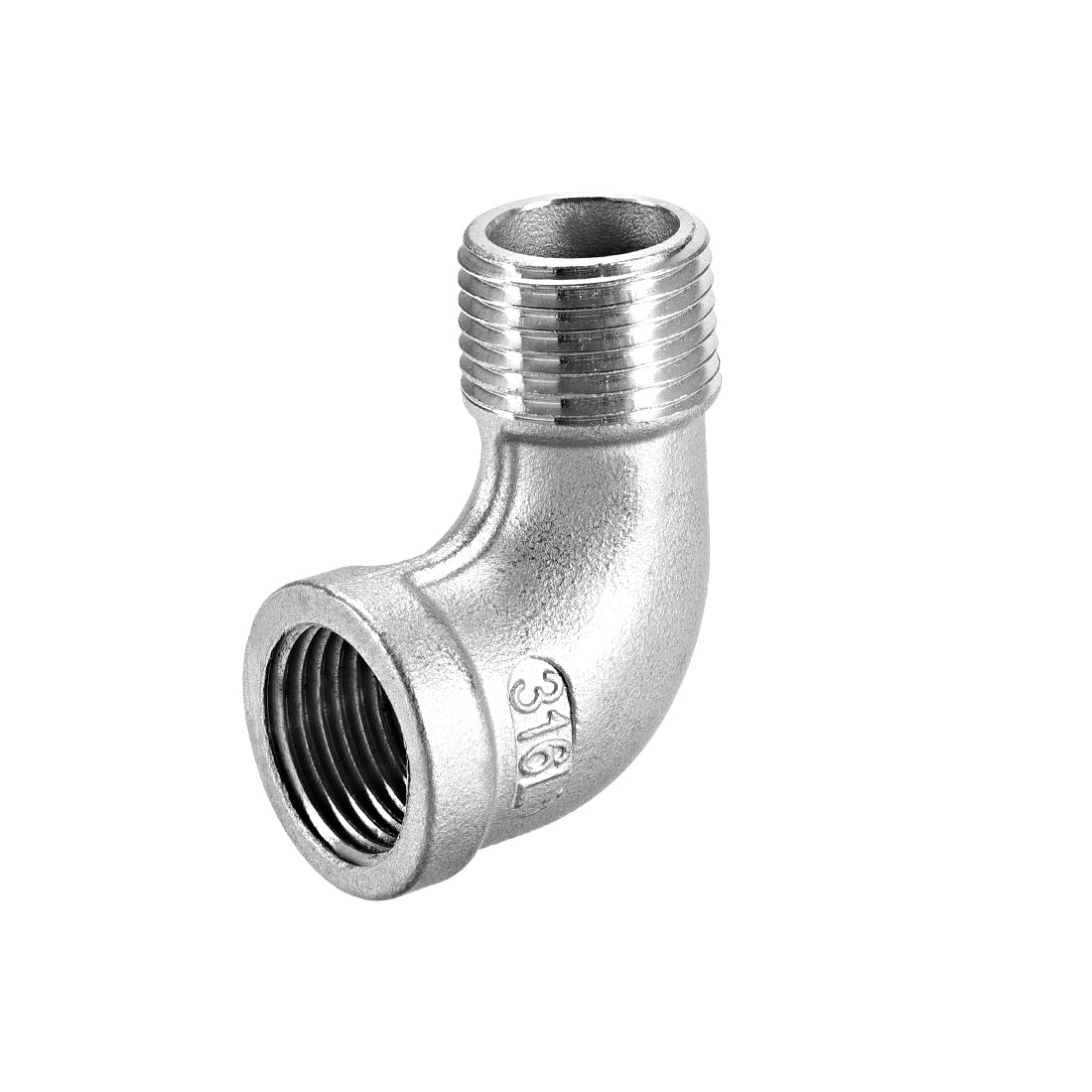 uxcell Uxcell Stainless Steel 316 Pipe Fitting Elbow 1/2BSPT Female x 1/2BSPT Male