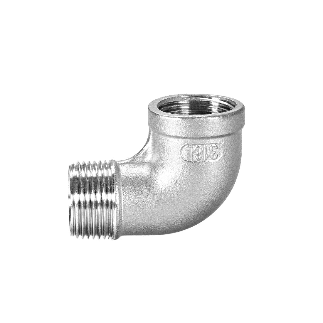 uxcell Uxcell Stainless Steel 316 Pipe Fitting Elbow 3/4BSPT Female x 3/4BSPT Male