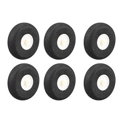 Harfington Uxcell RC Airplane Wheels - 6PCS RC Airplane Aircraft Sponge Wheels 2 inch x 0.1 inch