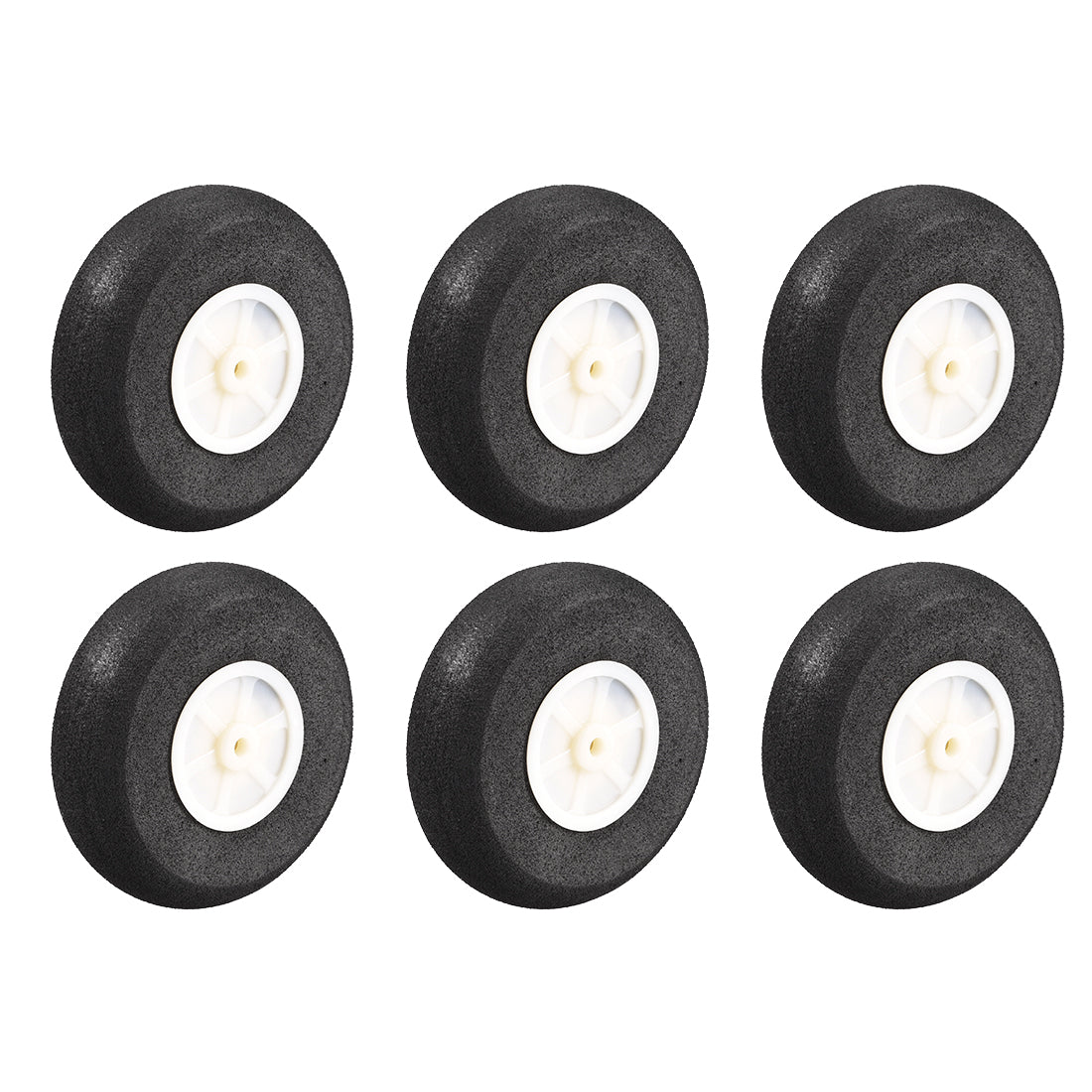 uxcell Uxcell RC Airplane Wheels - 6PCS RC Airplane Aircraft Sponge Wheels 2.75 inch x 0.14 inch