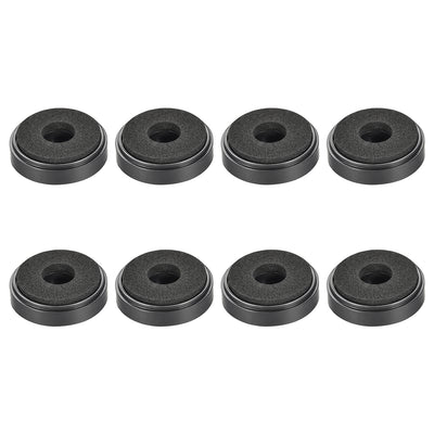 Harfington Uxcell 8 Pcs D30xH8mm Plastic Feet Anti-Vibration Base Pad Stand for Speaker Guitar Amplifier HiFi Black