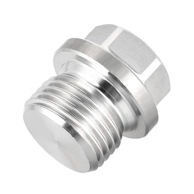 Harfington Uxcell G1/2 Male Outer Hex Head Plug 304 Stainless Steel Solid Thread Pipe Fitting