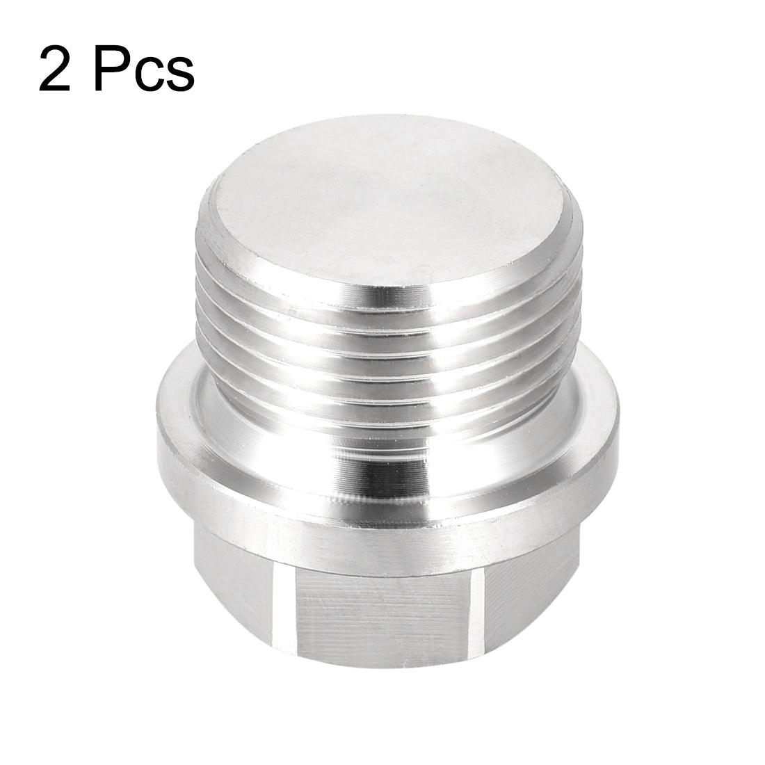 uxcell Uxcell G3/4 Male Outer Hex Head Plug 304 Stainless Steel Solid Thread Pipe Fitting 2Pcs