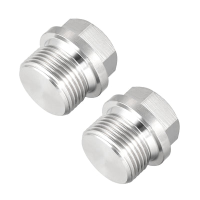 Harfington Uxcell G3/4 Male Outer Hex Head Plug 304 Stainless Steel Solid Thread Pipe Fitting 2Pcs