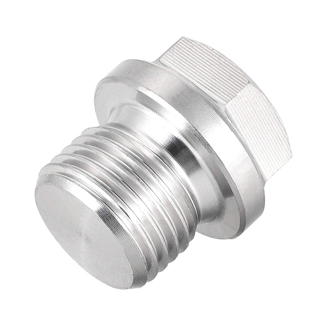 uxcell Uxcell M16 x 1.5 Male Outer Hex Head Plug - 304 Stainless Steel Solid Thread Corrosion Resistant Bung Plug Pipe Fitting