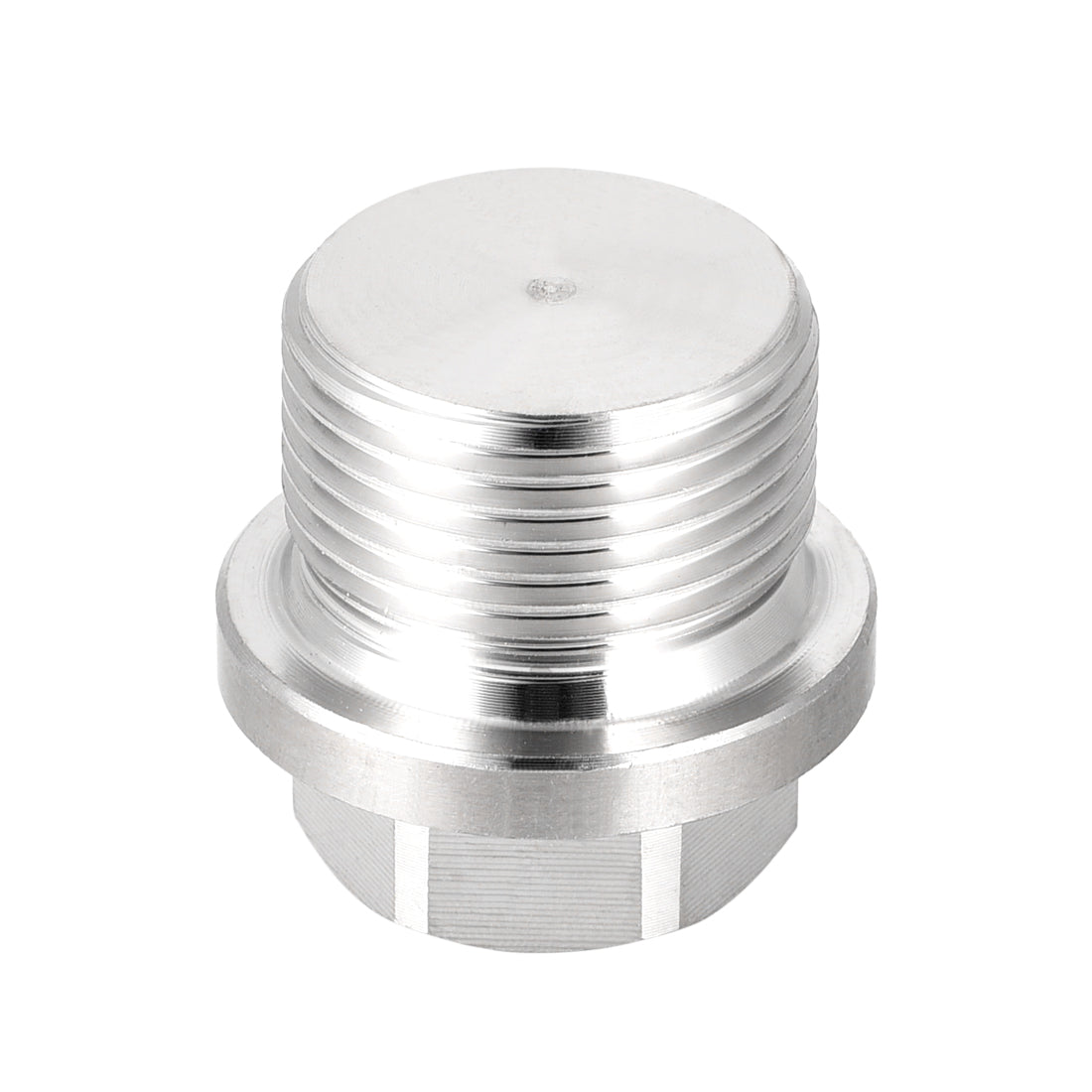 uxcell Uxcell M22 x 1.5 Male Outer Hex Head Plug - 304 Stainless Steel Solid Thread Corrosion Resistant Bung Plug Pipe Fitting