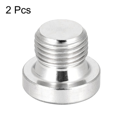 Harfington Uxcell Countersunk Plug Internal Hex Head Socket with Flange - G1/2 Male Stainless Steel Pipe Fitting Thread 2Pcs