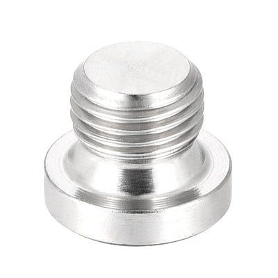 Harfington Uxcell Countersunk Plug Internal Hex Head Socket with Flange - M10 x 1 Male Stainless Steel Pipe Fitting Thread