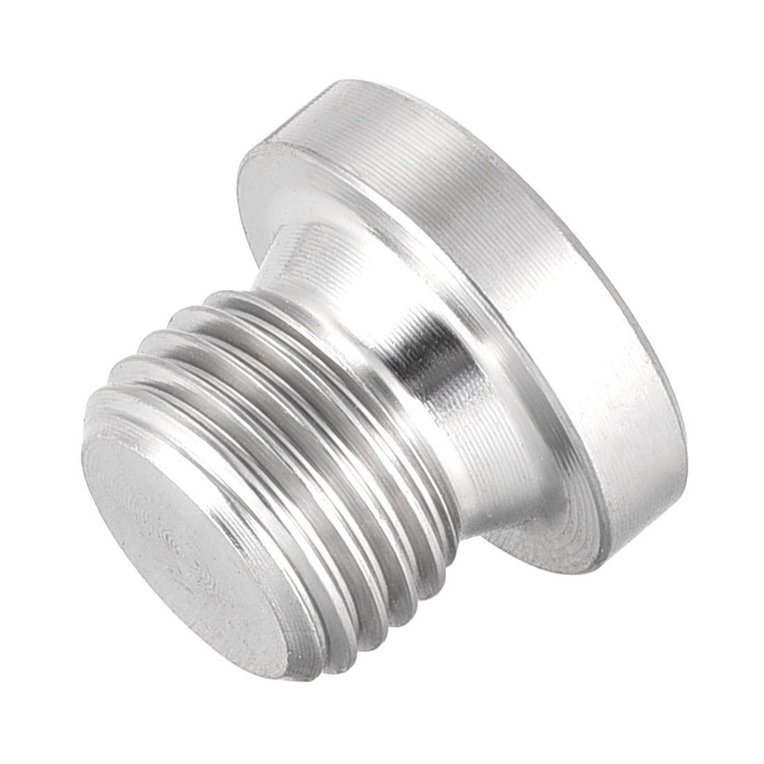 uxcell Uxcell Countersunk Plug Internal Hex Head Socket with Flange - M10 x 1 Male Stainless Steel Pipe Fitting Thread