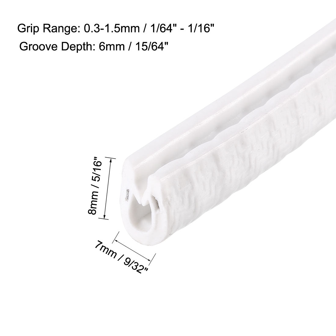 uxcell Uxcell Edge Trim U-Seal PVC Plastic U Channel Edge Protector