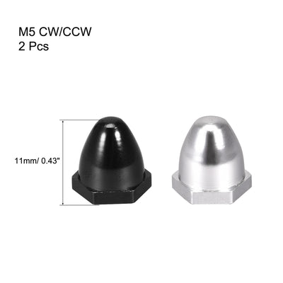 Harfington Uxcell 2pcs Propeller Nut Prop Adapter M5 /C for 1806 2204 2205 2206 2208 Motor Part