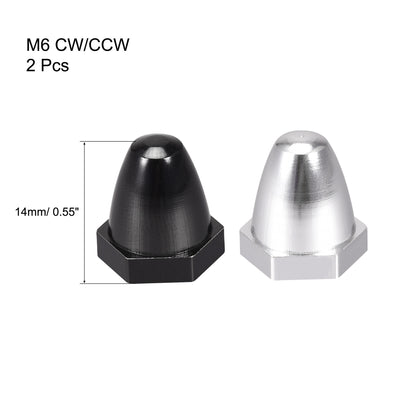 Harfington Uxcell 2pcs Propeller Nut Prop Adapter M6 /C for 2212 2213 2312 2206 2208