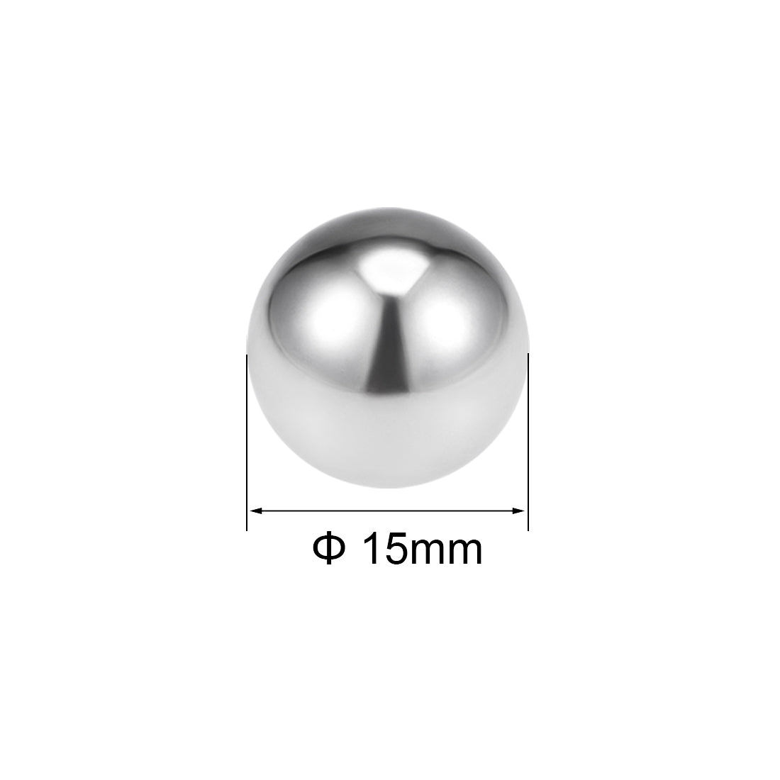 uxcell Uxcell Lagerkugeln Präzisionskugeln G200 12mm-19mm 304 Edelstahl  15mm (4 Stück)