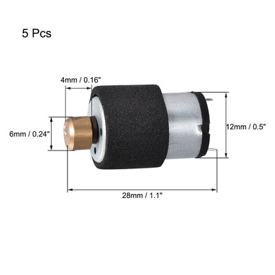 Harfington Uxcell Micro Mini Vibration Motors Strong Power DC 3V-6V 32mA 28x12mm Electric Vibrating Motor 5Pcs