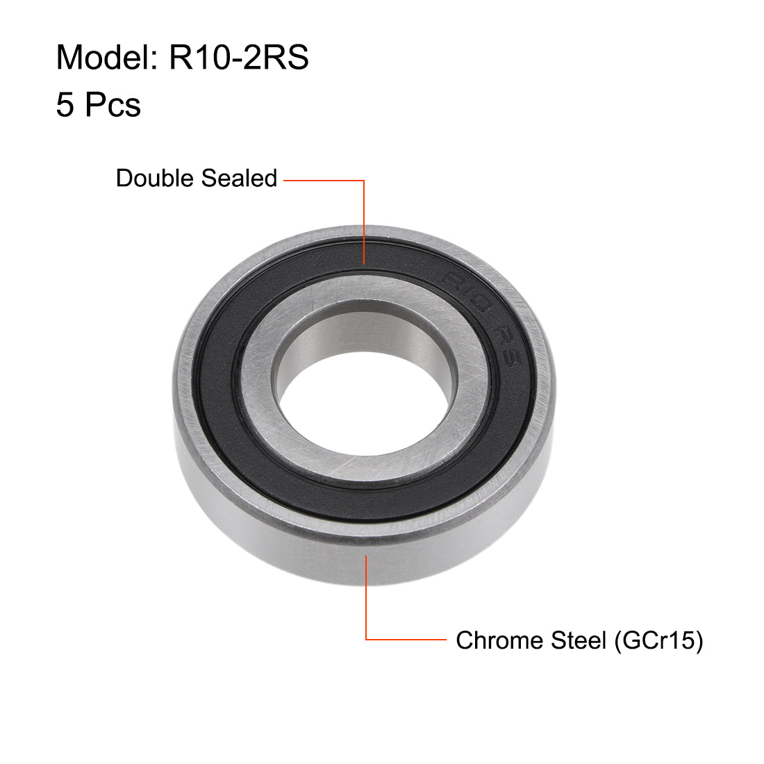 uxcell Uxcell Deep Groove Ball Bearings Inch Double Sealed Chrome Steel ABEC-1 Z2