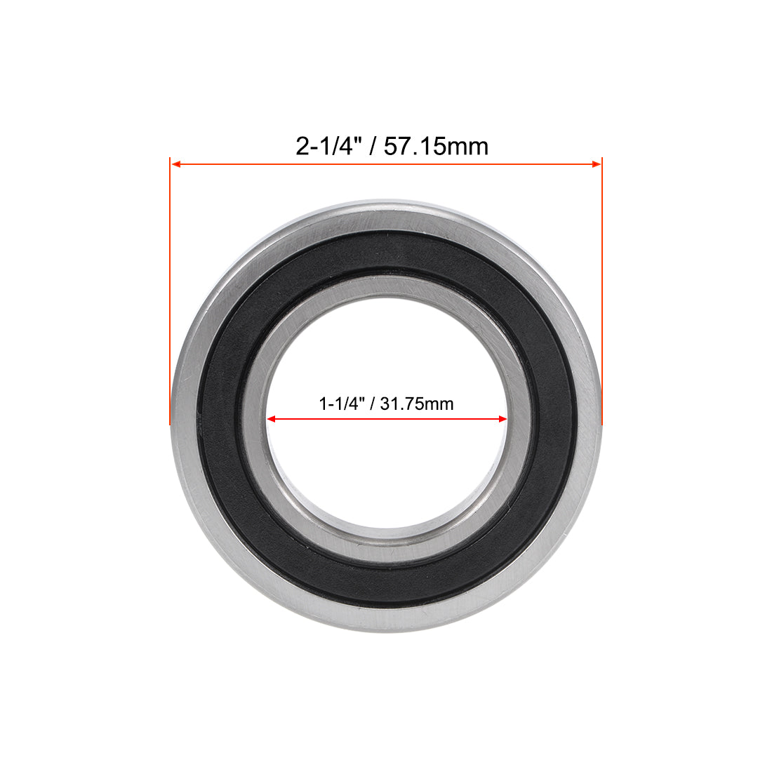 uxcell Uxcell Deep Groove Ball Bearings Double Sealed Chrome Steel ABEC1 Z2