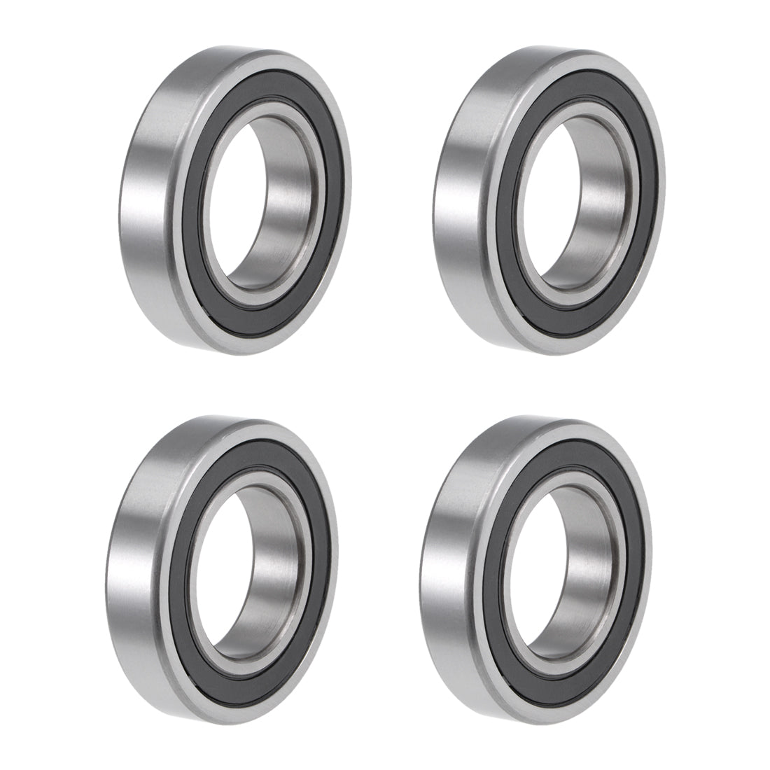 uxcell Uxcell Deep Groove Ball Bearings Double Sealed Chrome Steel ABEC1 Z2