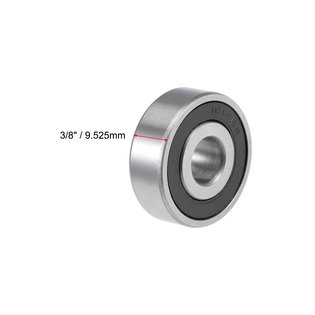 uxcell Uxcell 1614-2RS Deep Groove Ball Bearing 3/8"x1-1/8"x3/8" Sealed Z2 Lever Bearings 10pcs