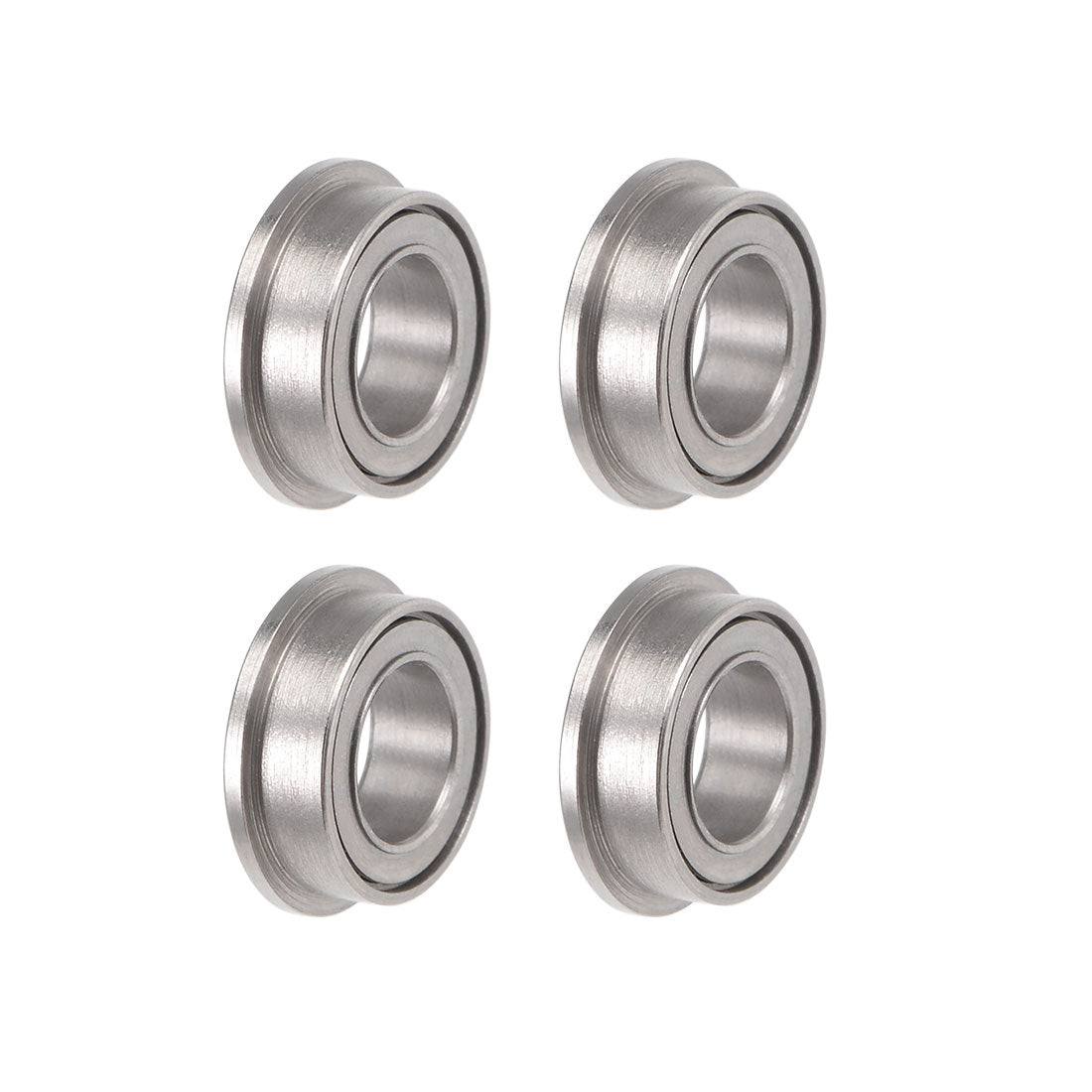 uxcell Uxcell MF74ZZ Flange Ball Bearing 4x7x2.5mm Shielded Chrome Bearings 4pcs