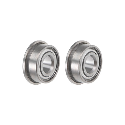 Harfington Uxcell Flanged Ball Bearing Double Shield Chrome Bearings