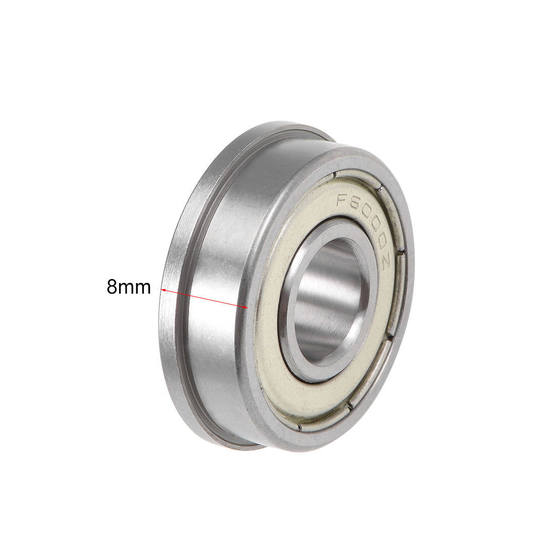 uxcell Uxcell F6000ZZ Flange Ball Bearing 10x26x8mm Shielded Chrome Bearings 5pcs