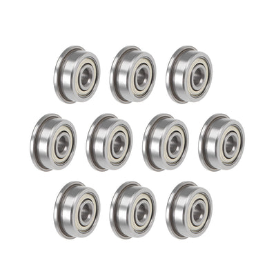 Harfington Uxcell F623ZZ Flange Ball Bearing 3x10x4mm Shielded Chrome Bearings 10pcs