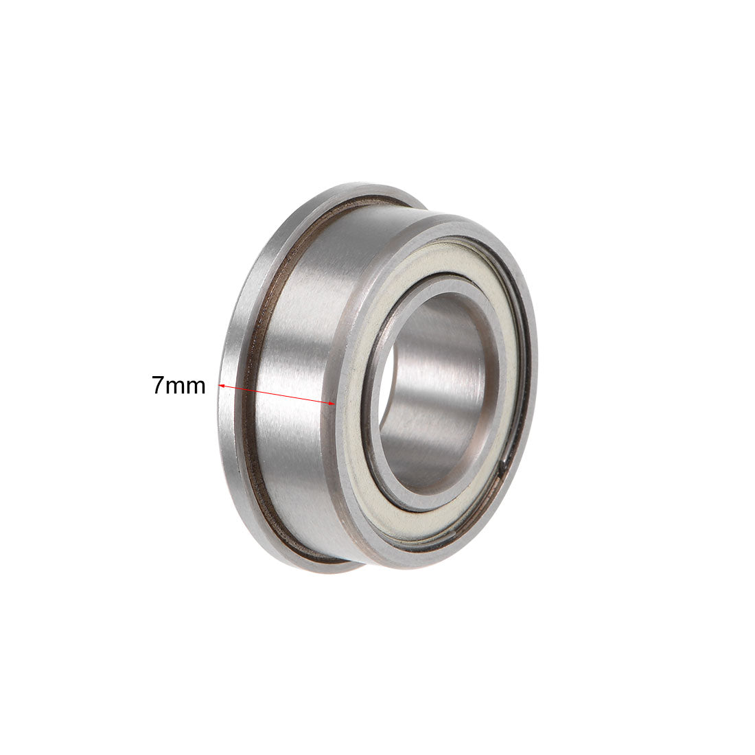 uxcell Uxcell F63800ZZ Flange Ball Bearing 10x19x7mm Shielded Chrome Bearings