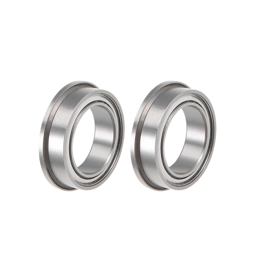 uxcell Uxcell F6700ZZ Flange Ball Bearing 10x15x4mm Shielded Chrome Bearings 2pcs