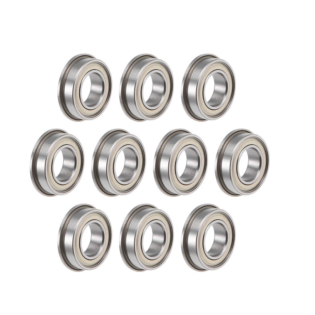 uxcell Uxcell F689ZZ Flange Ball Bearing 9x17x5mm Shielded Chrome Bearings 10pcs