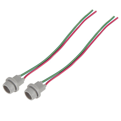 Harfington 2 Pcs T10 T15 W5W Light Rubber Base Socket Wiring Harness Holder Connector Pigtail Adapter 168 194 2825 920 921 T10 T15