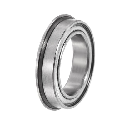 Harfington Uxcell F6701ZZ Flange Ball Bearing 12mmx18mmx4mm Double Metal Shielded (GCr15) Chrome Steel Bearings