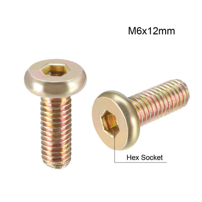 Harfington Uxcell Hex Socket Cap Machine Screws Zinc Plated Fasteners Thread