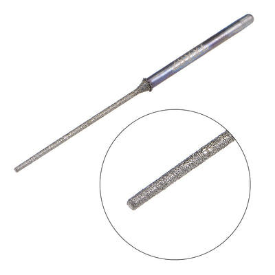 Harfington Uxcell Mini Diamond burrs Grinding Drill Bits Rotary Shank Cylindrical Ball Nose Tool