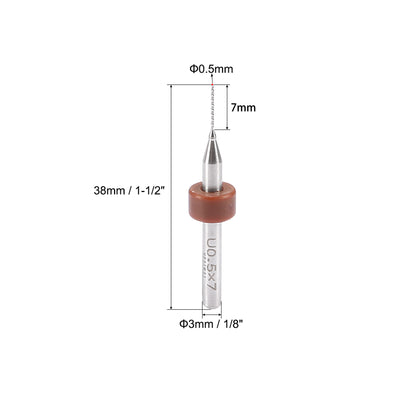 Harfington Uxcell 1Set (10Pcs) 0.5mm Carbide CNC Engraving Circuit Board Micro PCB Drill Bits