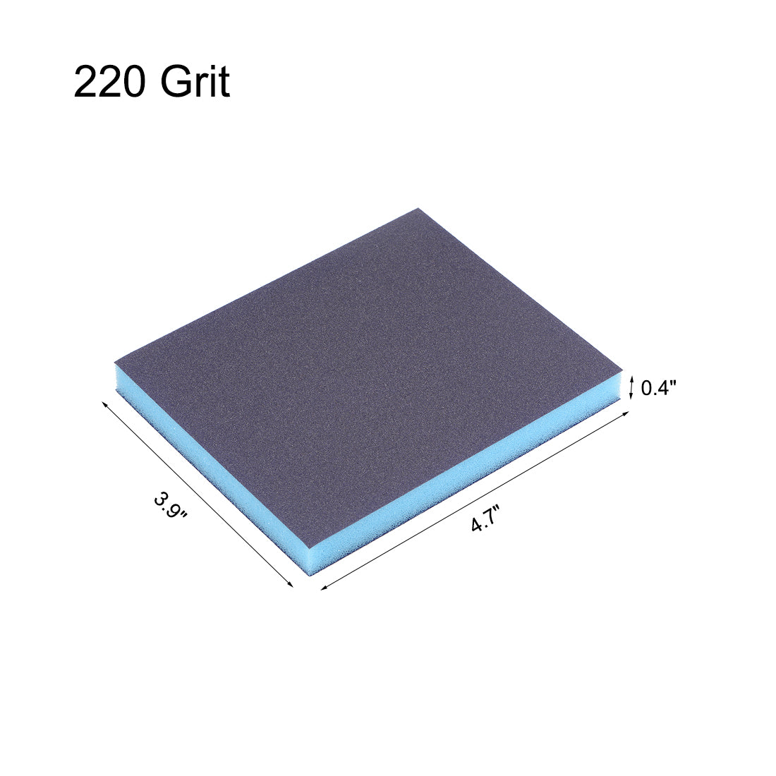 uxcell Uxcell Sanding Sponge 220 Grit Sanding Block Pad 4.7inch x 3.9inch x 0.4inch Blue 3pcs