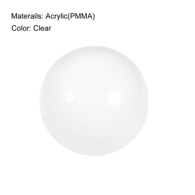 Harfington Uxcell 35mm Diameter Acrylic Ball Clear Sphere Ornament Solid Balls 1.38"