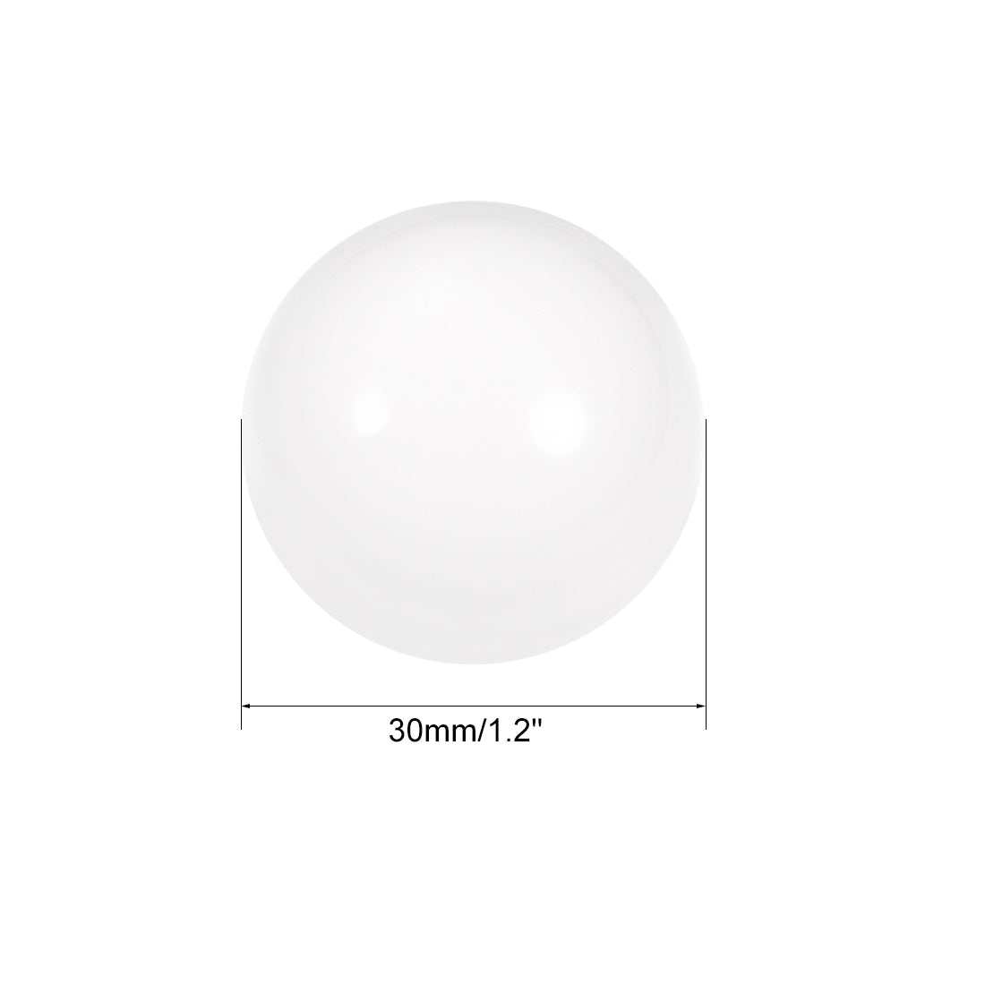 uxcell Uxcell 30mm Dia Acrylic Ball Clear Sphere Ornament Solid Balls 1.2" for Home Decor