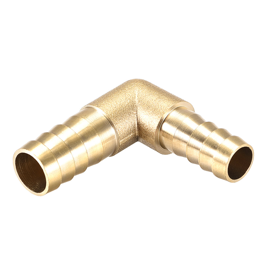 uxcell Uxcell 12mm to 10mm Barb Brass Hose Fitting 90 Degree Elbow Pipe Connector Coupler